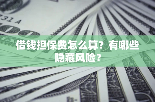 济南借钱担保费怎么算？有哪些隐藏风险？