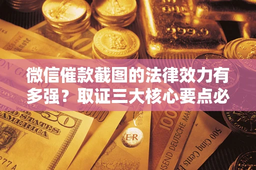 济南微信催款截图的法律效力有多强？取证三大核心要点必须知道！