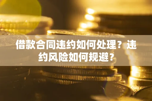 济南借款合同违约如何处理？违约风险如何规避？