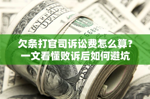 济南欠条打官司诉讼费怎么算？一文看懂败诉后如何避坑