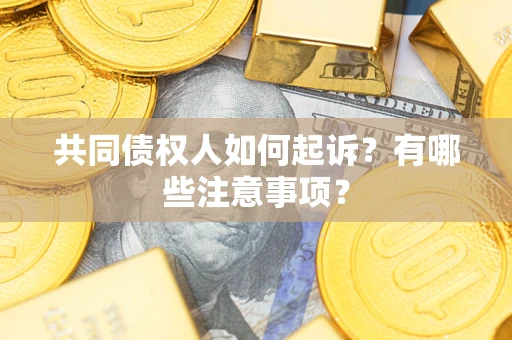 济南共同债权人如何起诉？有哪些注意事项？